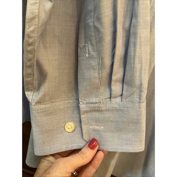 Izod Button Down Shirt Men 4XL Big Blue Premium Essentials Long Sleeve Collared - Picture 7 of 12